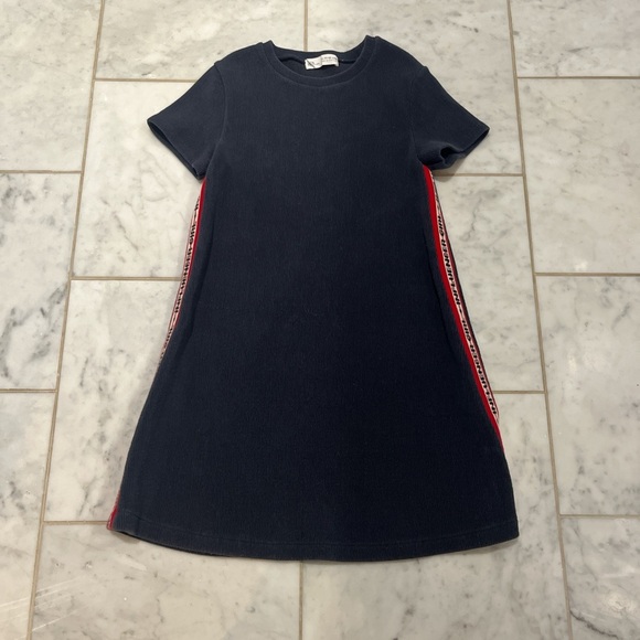 Zara Navy and Red Casual Kids Dress. Size 11/12 - Picture 1 of 3